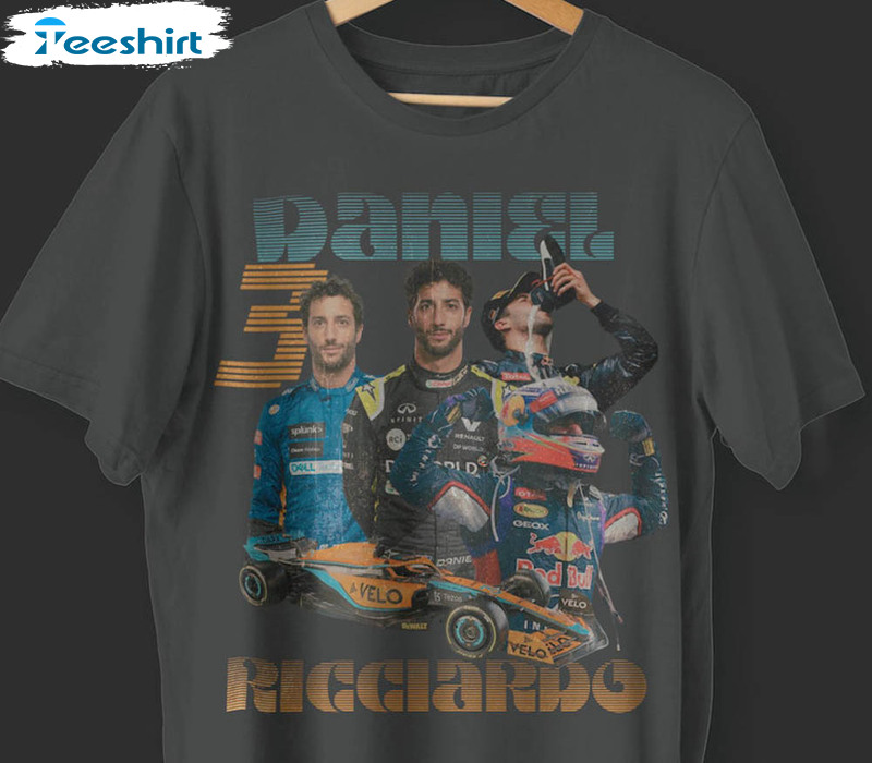 Daniel Ricciardo Vintage Shirt, Formula 1 Unisex Hoodie Long Sleeve
