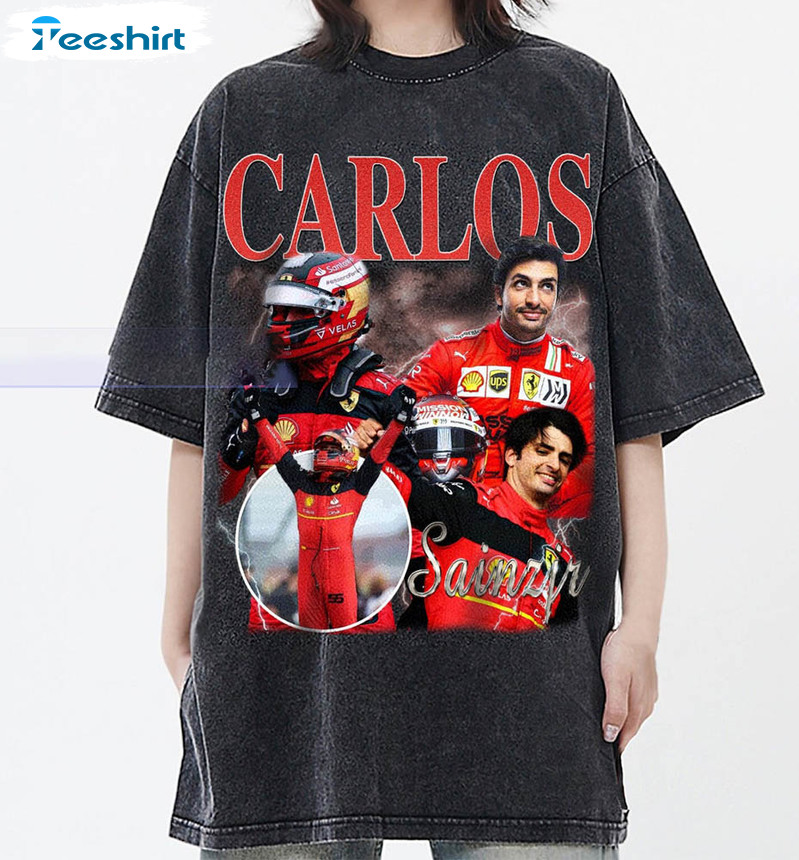 Carlos Sainz Jr Retro Shirt, Racing F1 Unisex T-shirt Unisex Hoodie