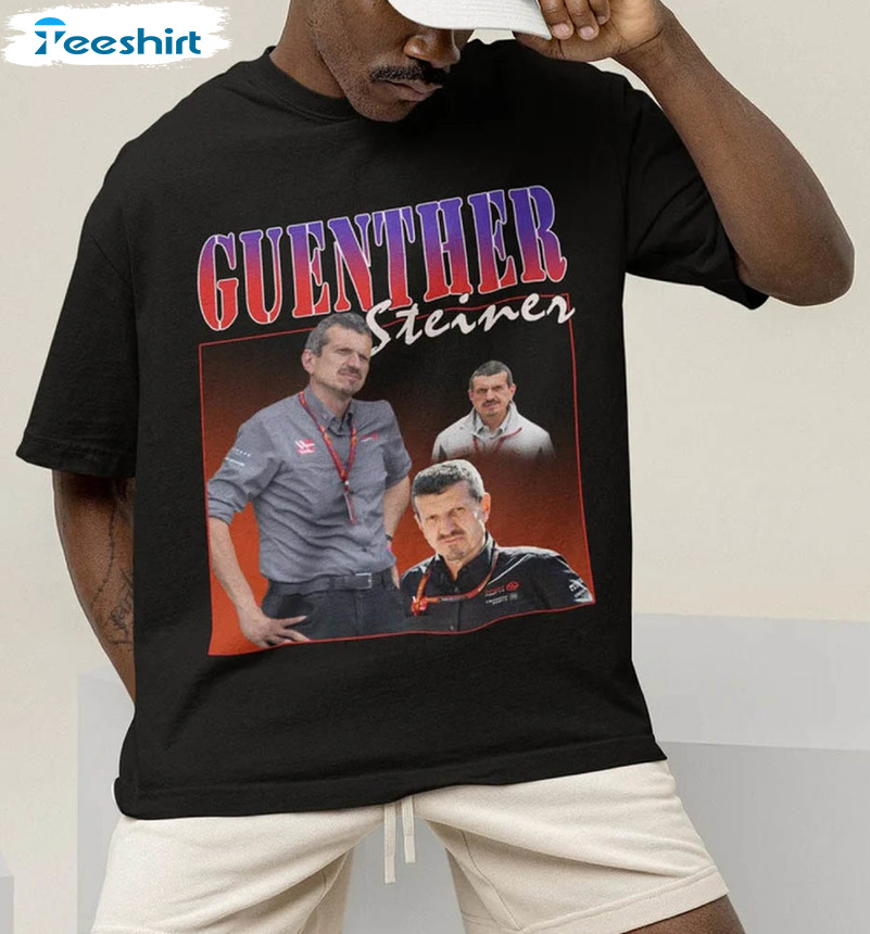 Guenther Steiner Haas F1 Shirt, Guenther King Haas Bahrain Short Sleeve Tee Tops