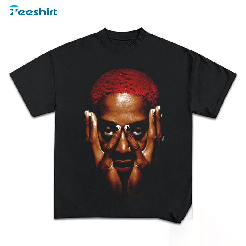 Red Rare Dennis Rodman Shirt, Hip Hop Style Crewneck Unisex Hoodie