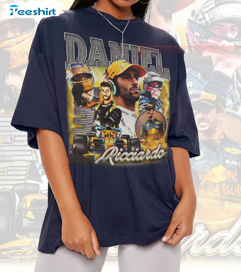 Vintage Daniel Ricciardo Shirt, Formula One Racing Short Sleeve Unisex T-shirt