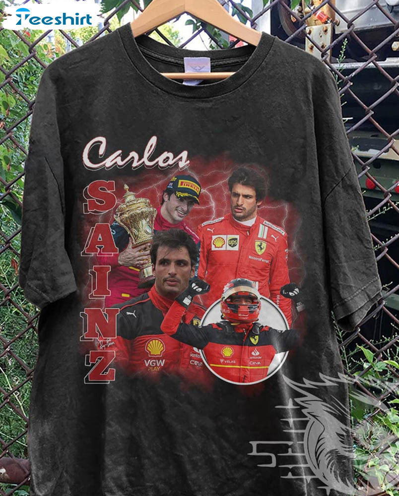 Carlos Sainz Formula One Shirt, Retro Crewneck Sweatshirt