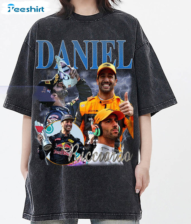 Daniel Ricciardo Vintage Shirt, Formula Racing F1 Tee Tops Short Sleeve