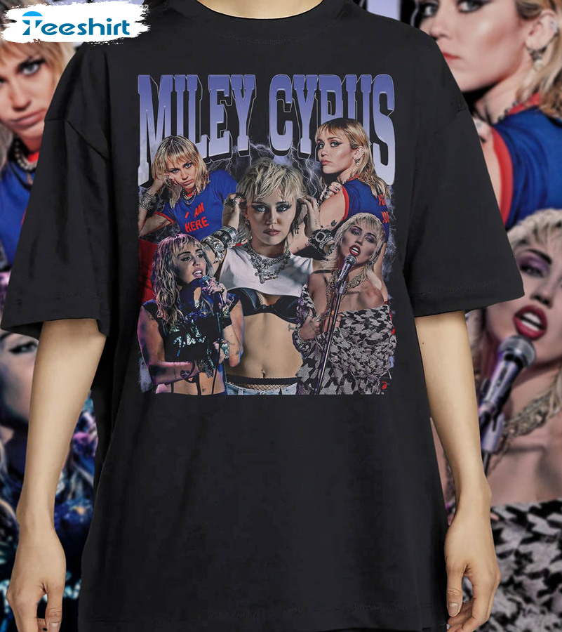 Miley Cyrus Shirt , Vintage Plastic Hearts Short Sleeve T-shirt