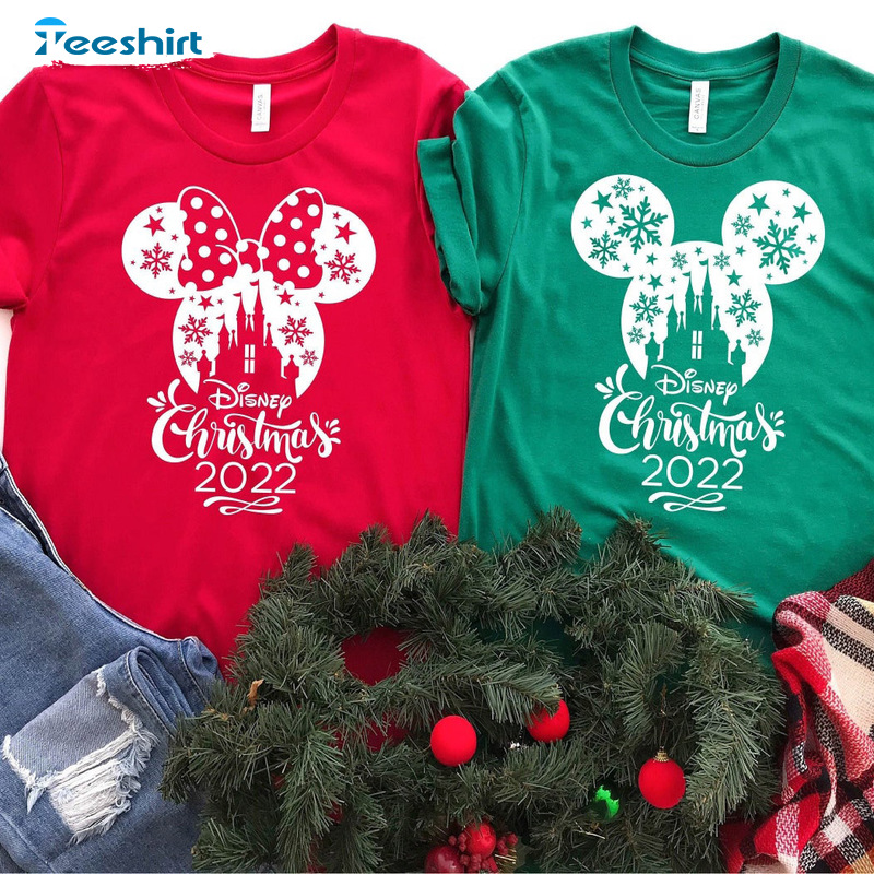 Disney Christmas Shirts, Disney Vacation Sweatshirt, Disney Castle Hoodie Fashion Design For Christmas
