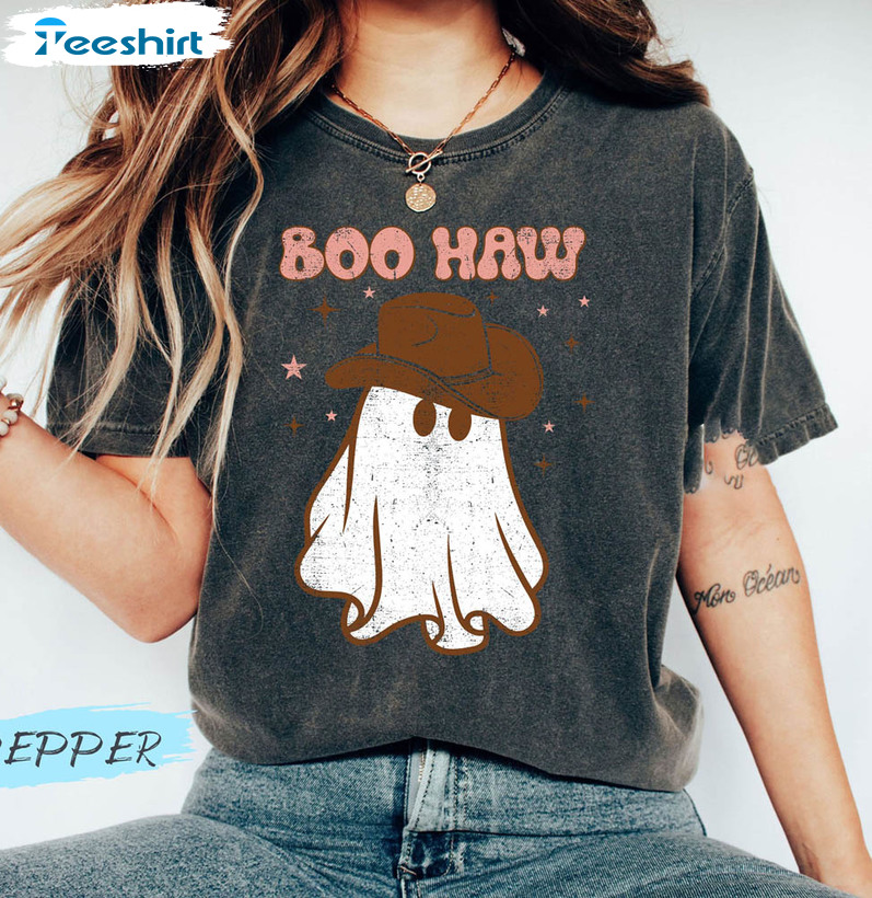 Comfort Boo Haw Cowboy Shirt, Boo Haw Western Crewneck Unisex T-shirt