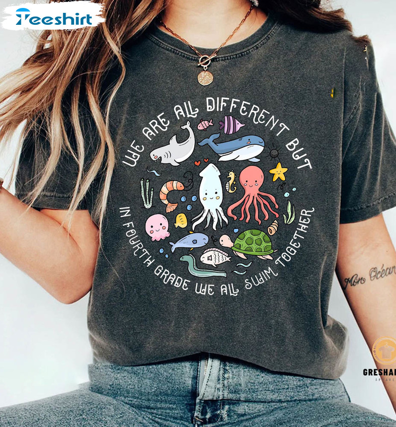 The Sea Ocean Animals Shirt, Ocean Teacher Long Sleeve Unisex T-shirt