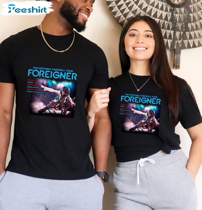 Foreigner The Histroric Farewell Tour 2023 Shirt, Foreigner 2023 Concert Long Sleeve Short Sleeve