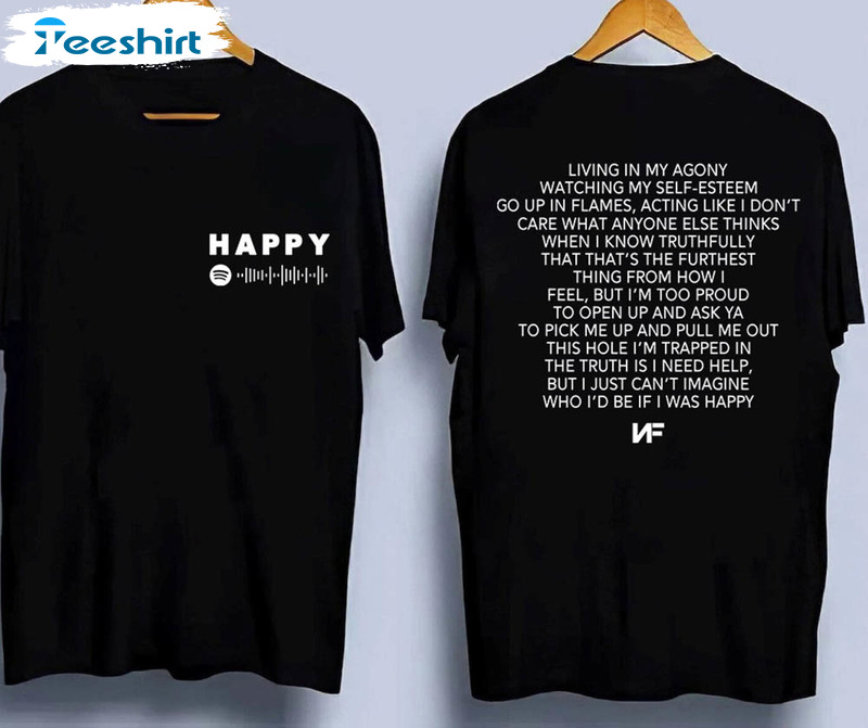 Nf Happy Shirt, Rapper Music Long Sleeve Short Sleeve