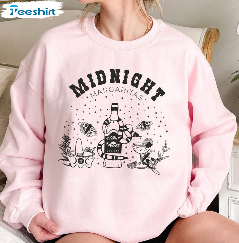 Practical Magic Midnight Margaritas Shirt, Witchy Drinking Tee Tops Unisex Hoodie