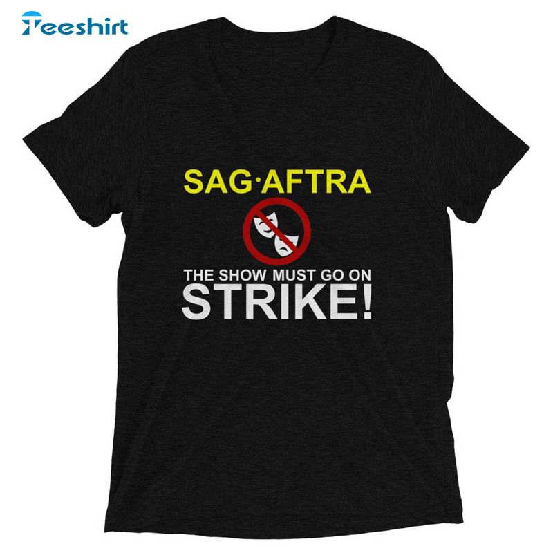 Sag Aftra On Strike Shirt, Anti Ai Chatbots Sweater Short Sleeve