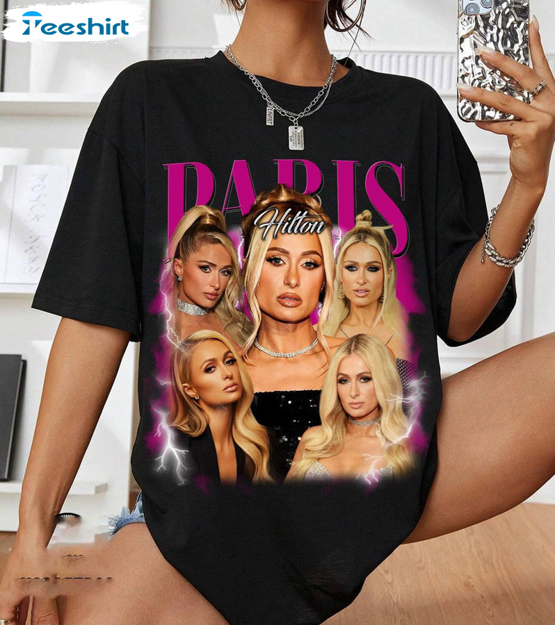 Paris Hilton Shirt, Vintage 90s Style Unisex Hoodie Tee Tops