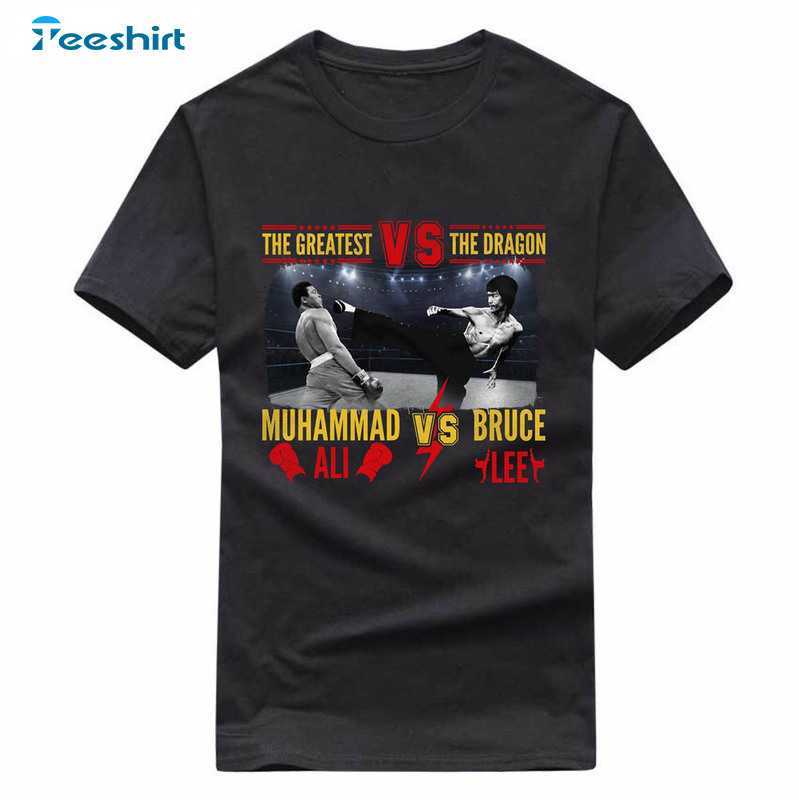 The Greatest Vs The Dragon Shirt, Bruce Lee Muhammad Ali Sweatshirt Crewneck