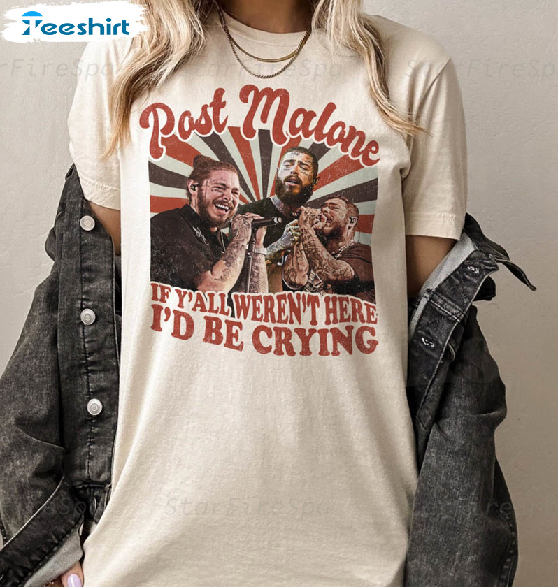 Post Malone 2023 Tour Vintage Shirt, Rapper Concert Unisex T-shirt Tee Tops