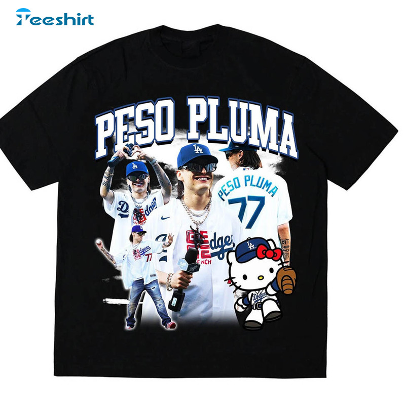 La Peso X Hello Kitty Shirt, Music Tour 2023 Retro Short Sleeve Crewneck