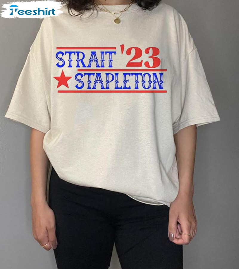 Chris Stapleton Little Big Town Tour Shirt, Strait Stapleton 23 Long Sleeve Unisex Hoodie