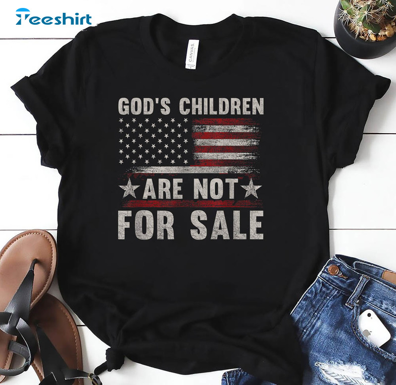 Retro God's Children Are Not For Sale Shirt, Trendy Tee Tops Unisex T-shirt