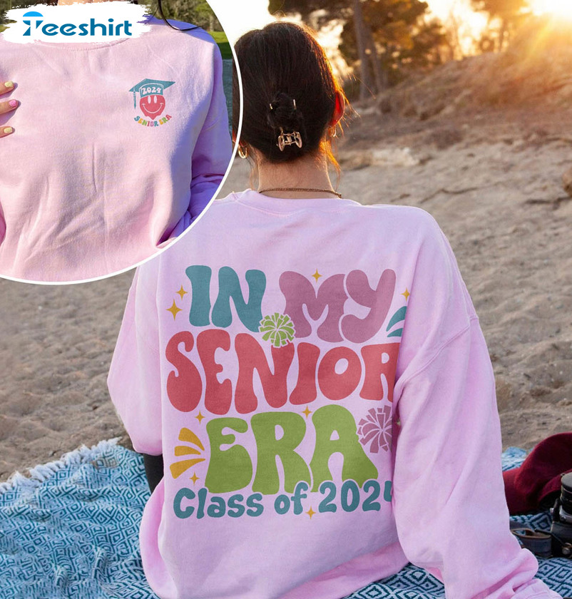 In My Senior Era 2024 Shirt, Retro Class Of 2024 Crewneck Unisex Hoodie