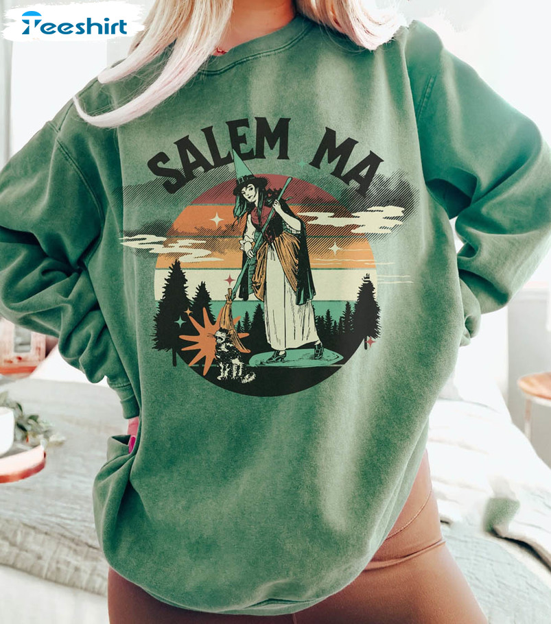 Salem Comfort Colors Shirt, Halloween Salem Massachusetts Short Sleeve Tee Tops
