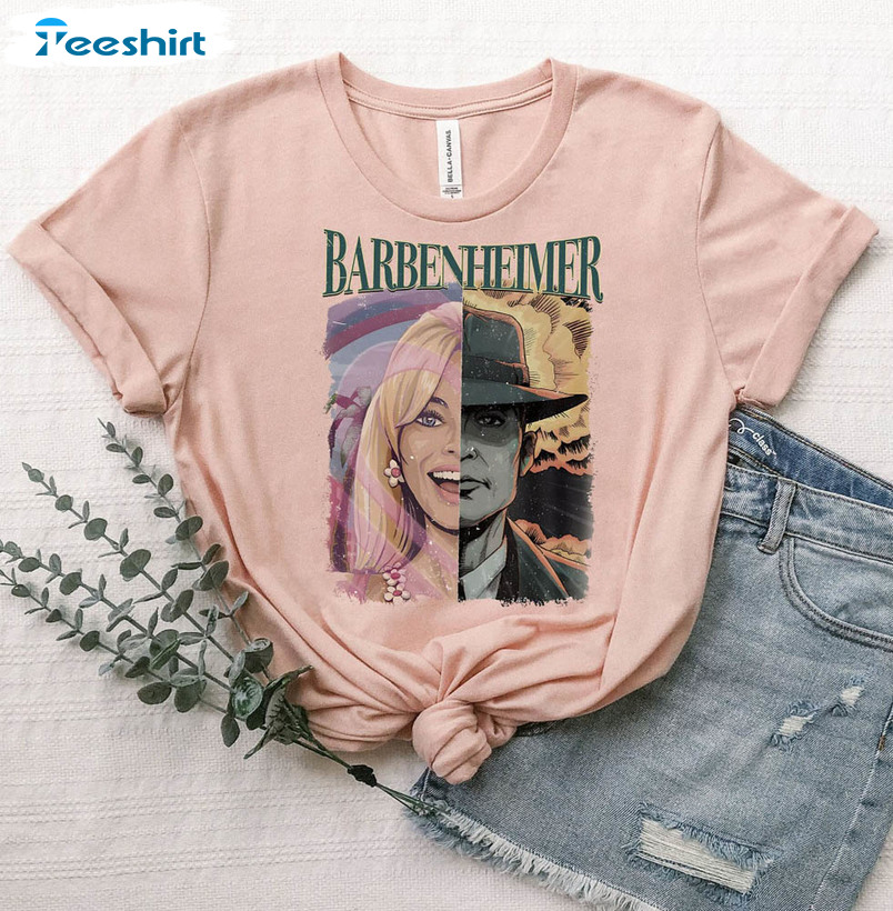 Barbie And Oppenheimer Shirt, Funny Science And Fashion Tee Tops Unisex Hoodie