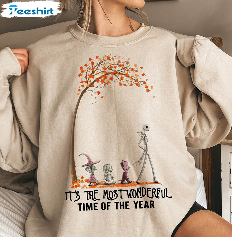 Vintage Halloween Shirt, It’s The Most Wonderful Time Of The Year Short Sleeve Crewneck