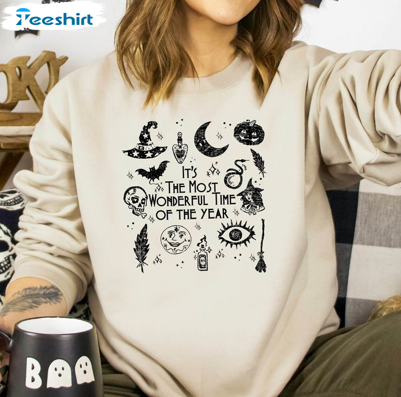 Halloween Witch Shirt , It’s The Most Wonderful Time Of The Year Sweatshirt Unisex Hoodie