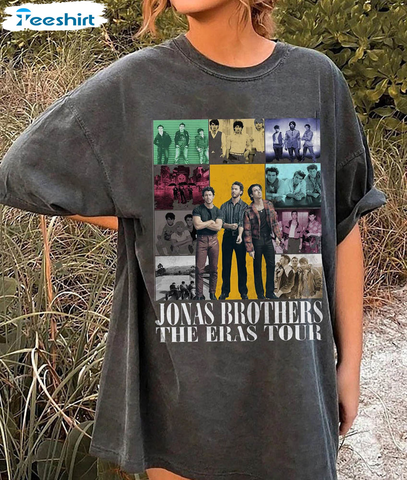 Retro Jonas Brothers The Eras Tour Shirt, Nick Jonas Short Sleeve Sweater