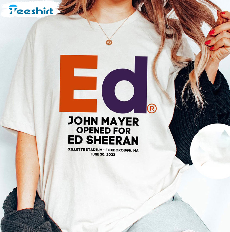 Mathematics Concert Tour Shirt, Ed John Mayer Long Sleeve Unisex Hoodie