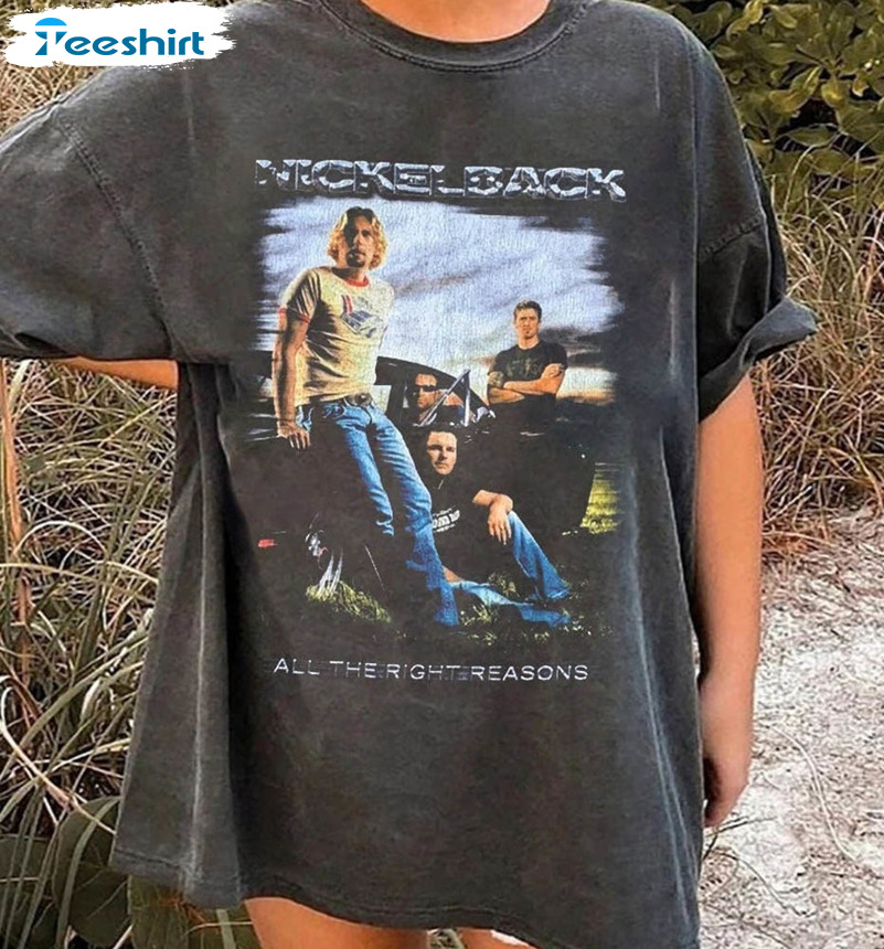 Nick Elback World Tour Shirt, Vintage Nickelback Music Short Sleeve Sweatshirt