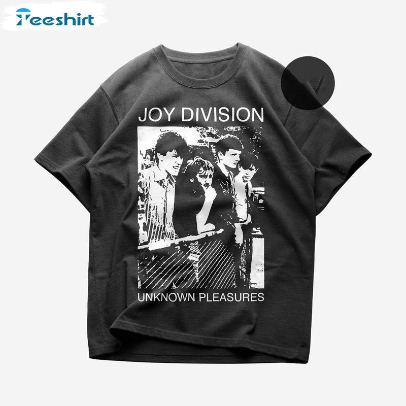 Joy Division Rock Music Shirt, Unknown Pleasures Album Short Sleeve Unisex T-shirt