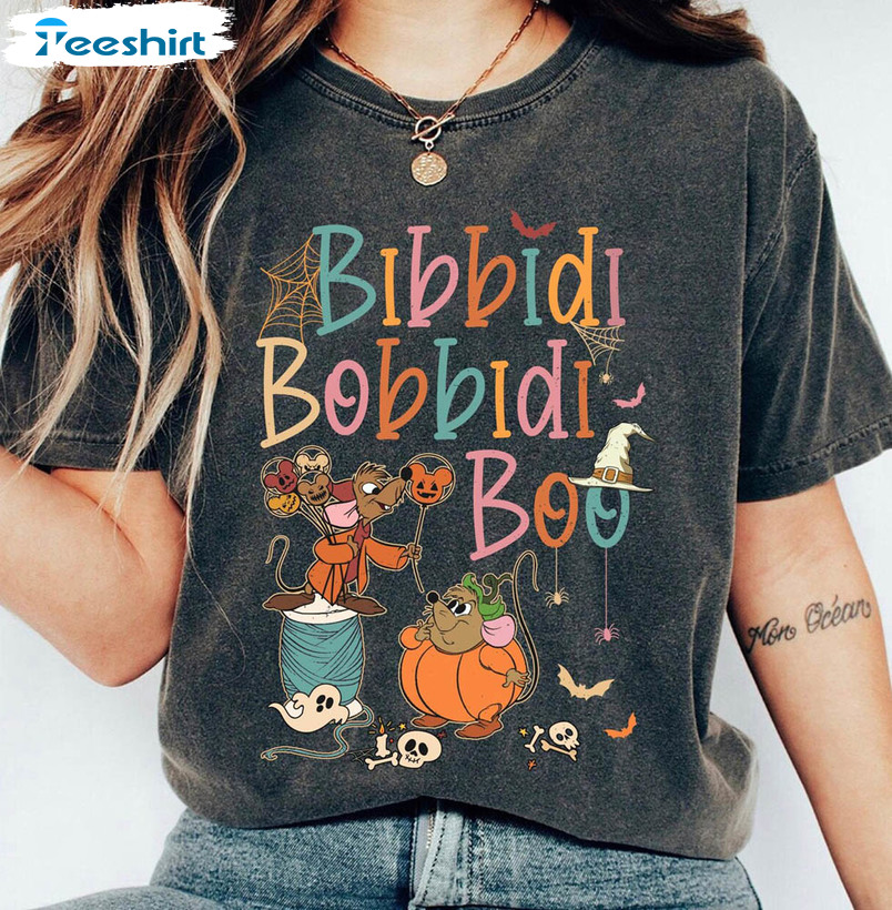 Bibbidi Bobbidi Boo Funny Shirt, Disney Cinderella Halloween Short Sleeve Unisex T-shirt