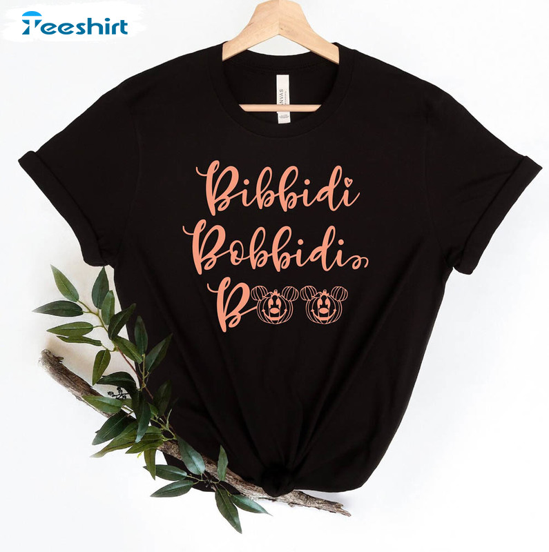 Bibbidi Bobbidi Boo Cute Shirt, Halloween With Pumpkin Unisex T-shirt Long Sleeve