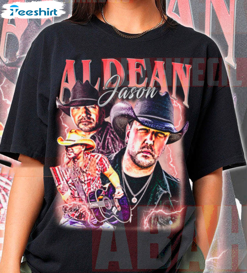 Jason Aldean Shirt , Retro Try That In A Small Town Short Sleeve Hoodie