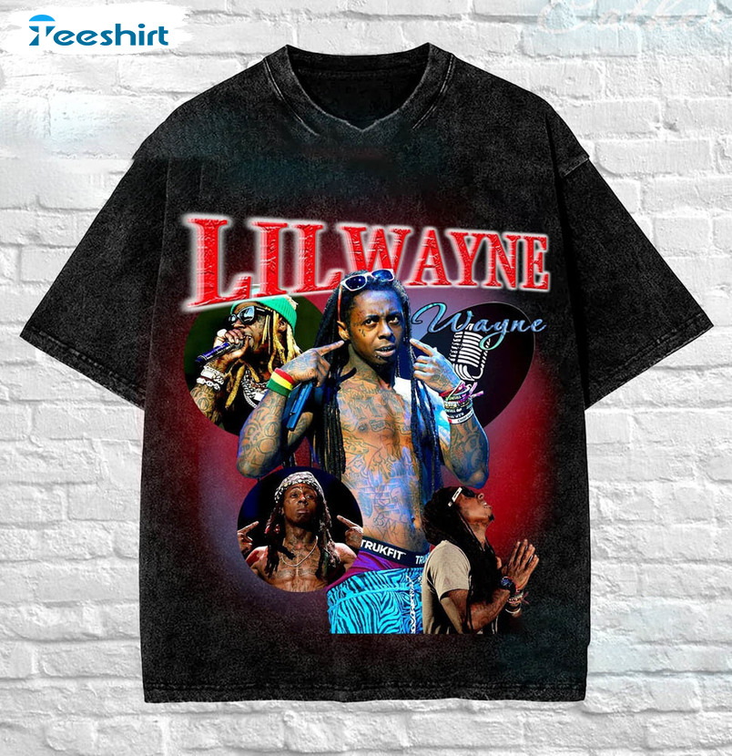 Vintage Lil Wayne Washed Shirt, Hip Hop Trendy Sweatshirt Short Sleeve