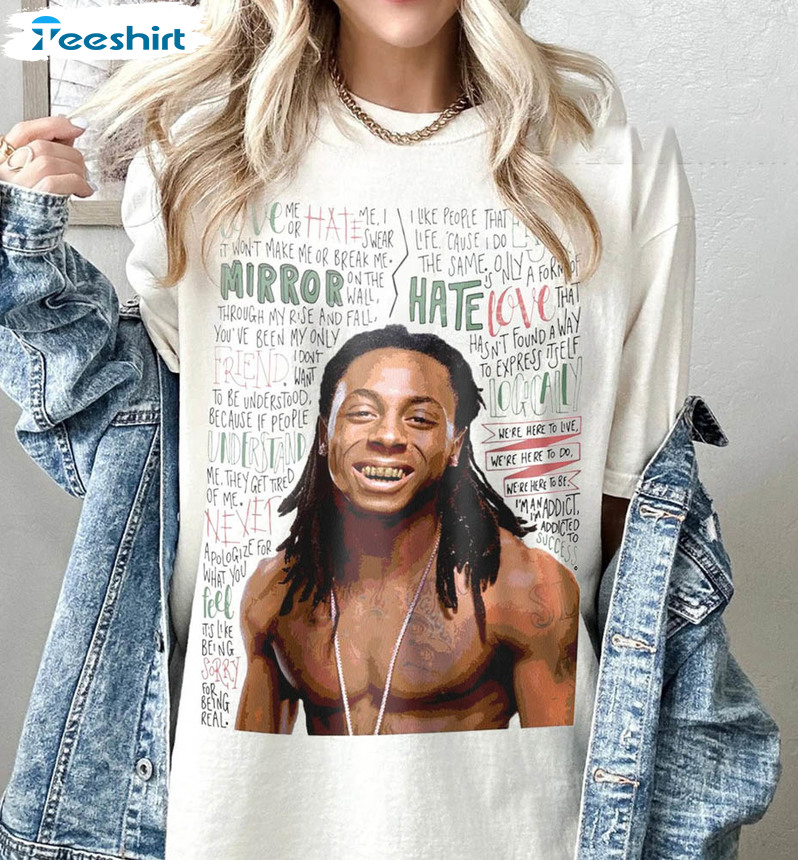 Lil Wayne Shirt, Rapper Trendy Short Sleeve Sweatshirt