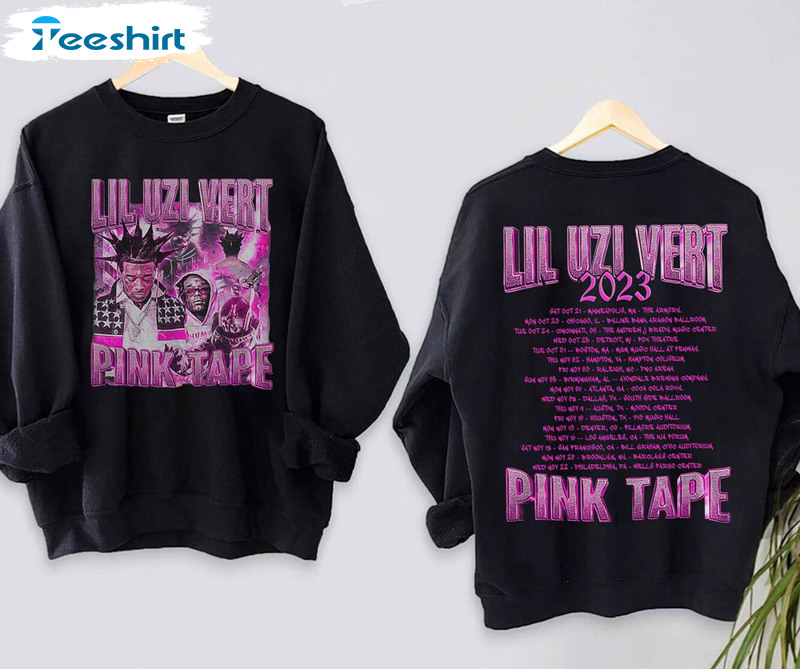 Vintage Lil Uzi Vert Sweatshirt , Pink Tape Tour 2023 Unisex T-shirt Unisex Hoodie