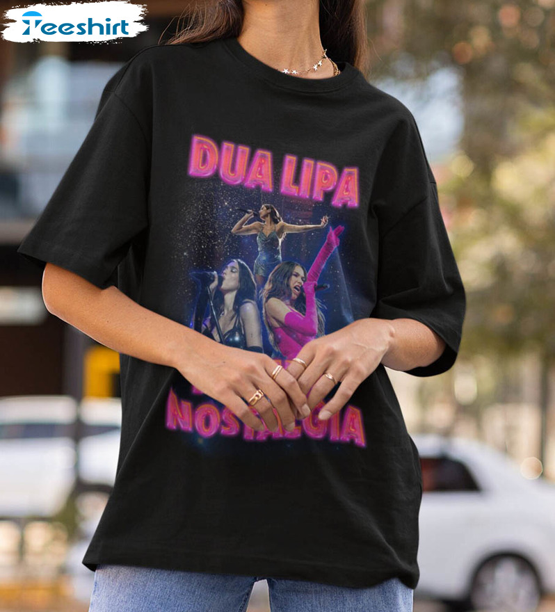 Dua Lipa Vintage 90s Shirt, Future Nostalgia Concert Tee Tops Unisex Hoodie