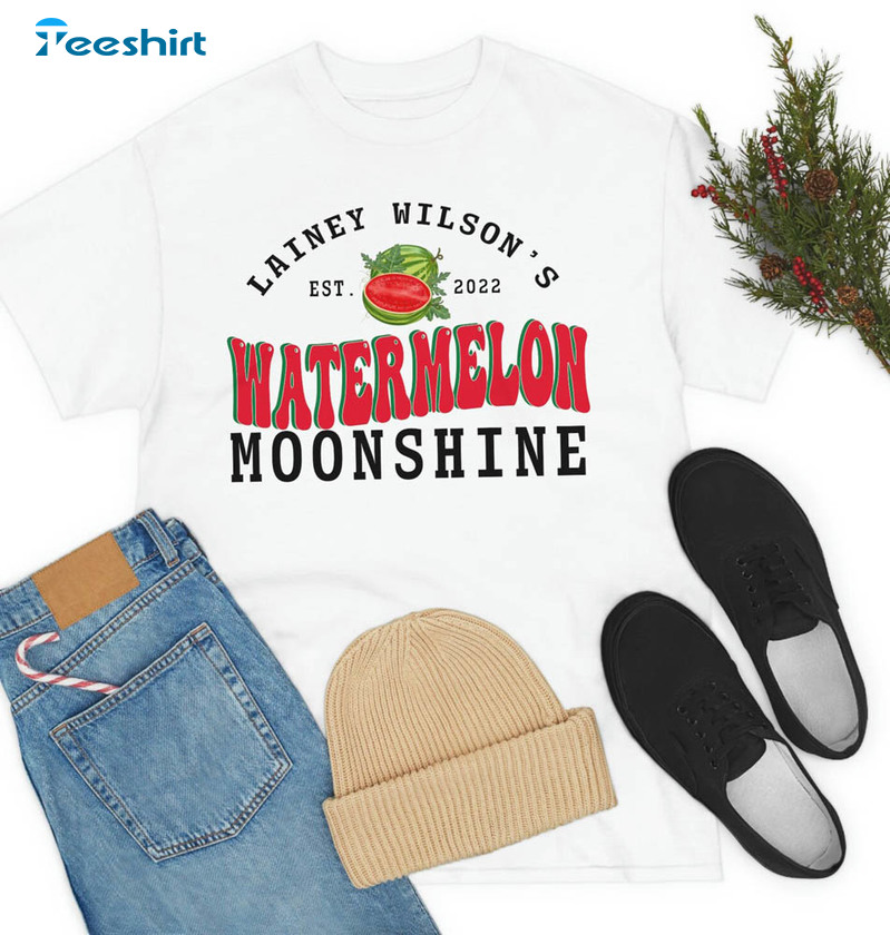 Western Watermelon Moonshine Shirt, Country Music Graphic Sweatshirt Tee Tops