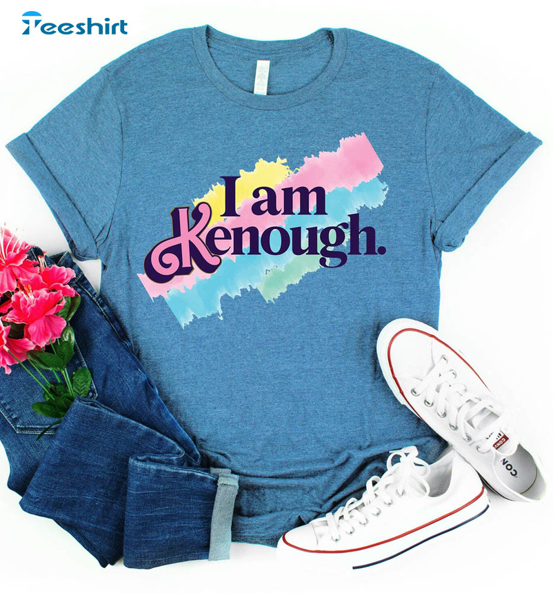 I Am Kenough Colorful Shirt, Barbi Movie Unisex Hoodie Long Sleeve