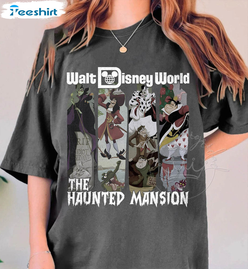 Retro Haunted Mansion Comfort Shirt, Disney Halloween Crewneck Sweatshirt