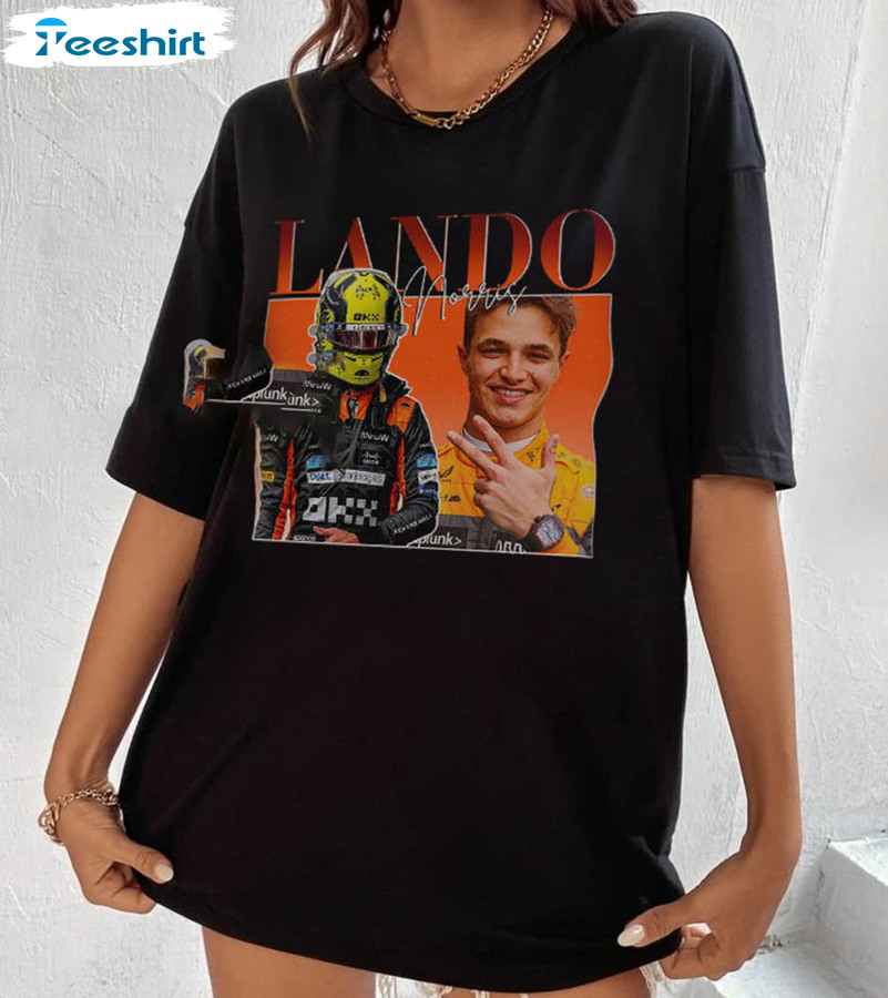 Lando Norris Trendy Shirt, Formula One Simple Short Sleeve Tee Tops