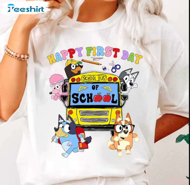 Welcome back to school Bluey shirt, hoodie, sweater and v-neck t-shirt