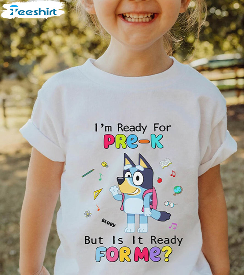 Bluey Back To School Trendy Shirt, Kindergarten Bluey Short Sleeve Long Sleeve