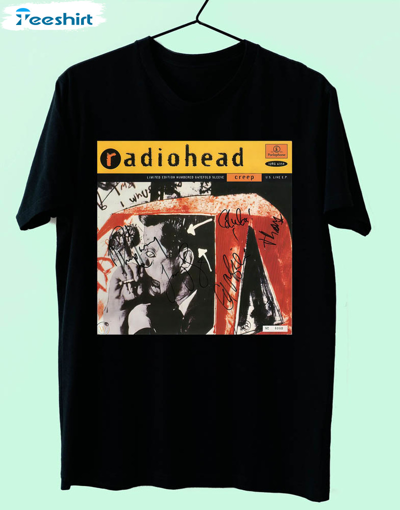 Radiohead 90s Band Shirt, Hiphop Band Crewneck Unisex Hoodie