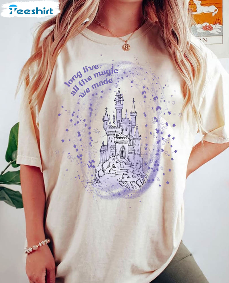 Long Live All The Magic We Made Retro Shirt, Disney Magic Castle Sweatshirt Short Sleeve