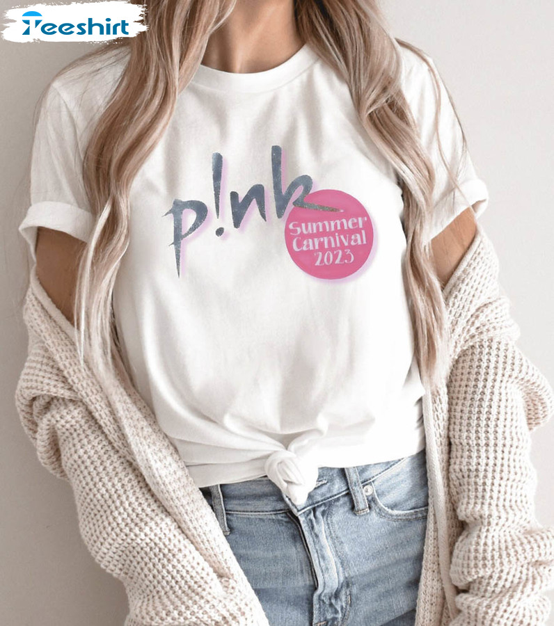 Pink Art Singer Shirt, Pink Concert 2023 Short Sleeve Sweater