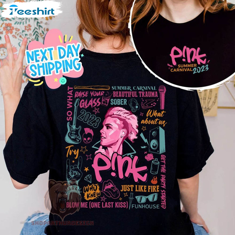 Pink Summer Carnival Tour Shirt, Music Tour 2023 Sweater Unisex T-shirt