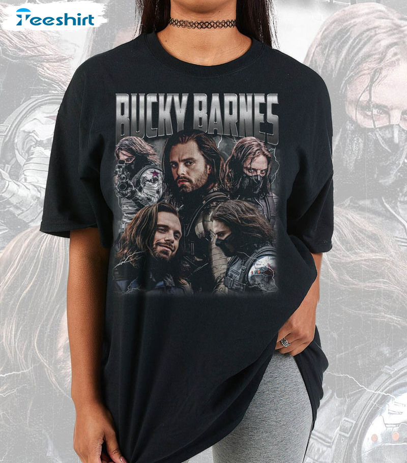 Bucky Barnes Sebastian Stan Shirt, Bucky Barnes 90s Unisex T-shirt Tee Tops