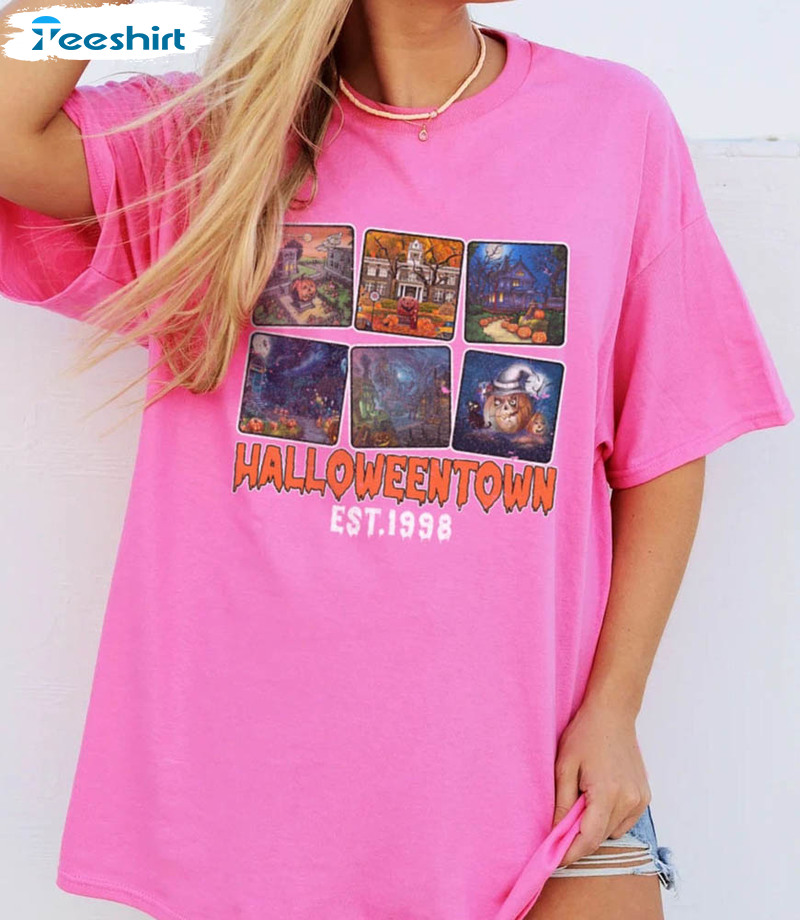 Halloweentown University Est 1998 Shirt, Nightmare On Main Street Crewneck Unisex T-shirt
