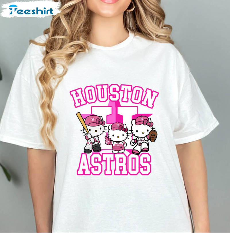 Houston Astros Funny Shirt, Baseball Hello Kitty Unisex T-shirt Unisex Hoodie